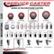 Service Caster 4'' Red Poly Swivel 1-7/8'' Expanding Stem Caster Set 2 Total Lock Brakes, 4PK SCC-EXTTL20S414-PPUB-RED-2-S-2-178 - alternate 3